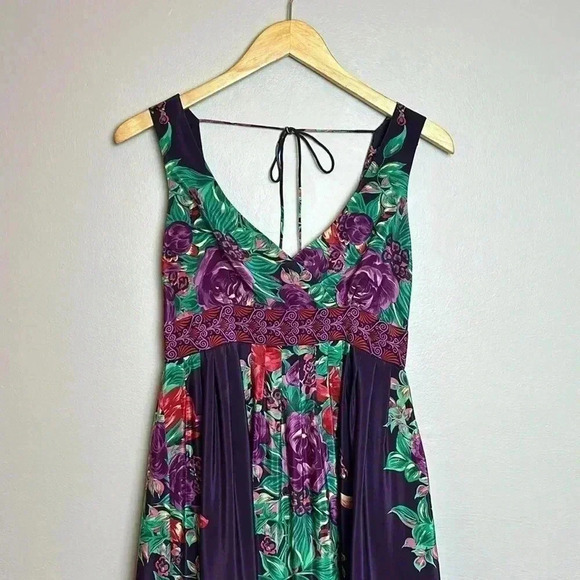 Anthropologie PLENTY Tracy Reese Silk Sundress Party Floral Sleeveless Size 4 - Picture 3 of 14